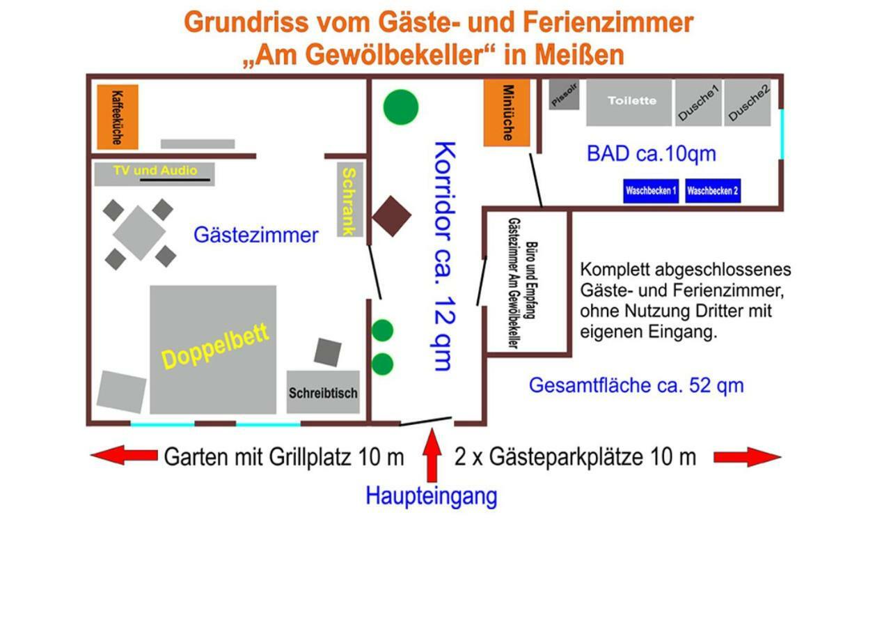 Gaestezimmer Am Gewoelbekeller Meissen Exterior photo
